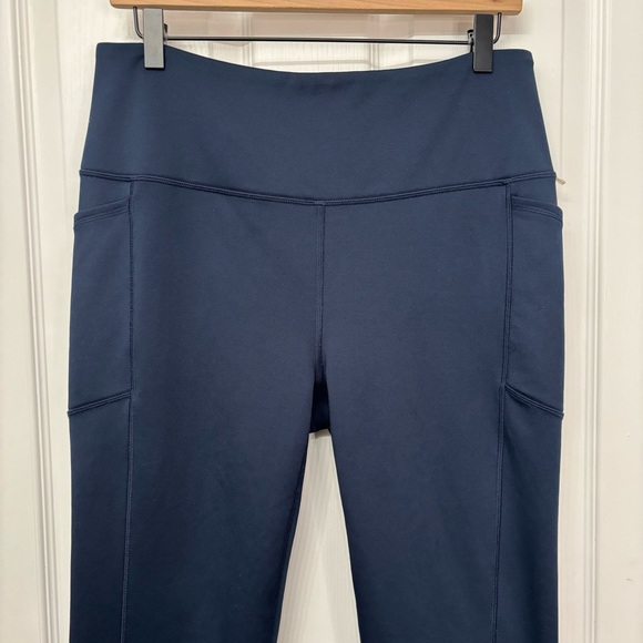 Navy Fleece-Lined Leggings | Spyder Active XL - Picture 3 of 11